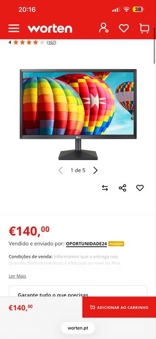 Monitor LG 22MK400H-B (22'' - Full HD - LED IPS)