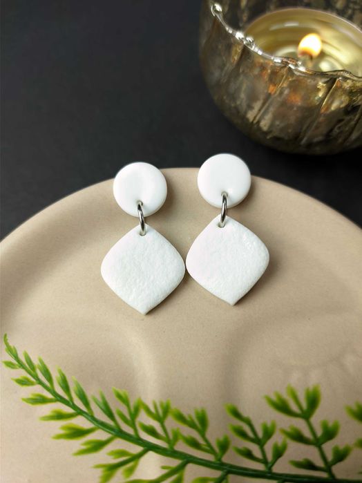 Eleganckie kolczyki z gliny polimerowej