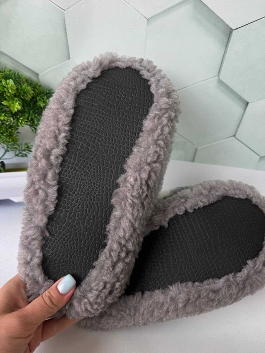 39 40 41 тапочки на  овчині кімнатні хутряні тапки