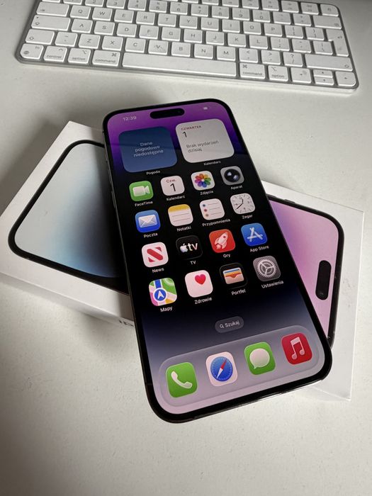 Bateria 100% iPhone 14 Pro Max 256gb Deep Purple Idealny