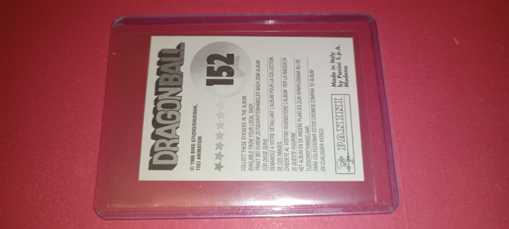 Antiga e Rara carta DragonBall de 1986 Panini