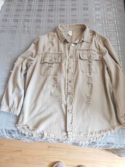 Женская Джинсовая Куртка-рубашка