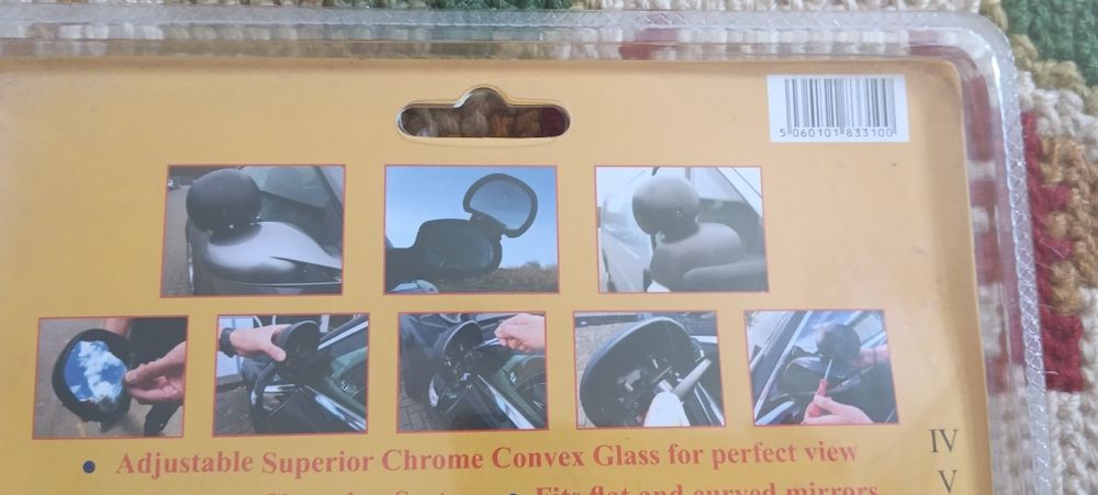 Espelho estra para fixar no retrovisor