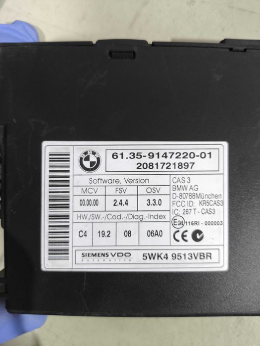 Modulo CAS3 EWS  BMW E87/E90/E91/E92/E93   914.7220