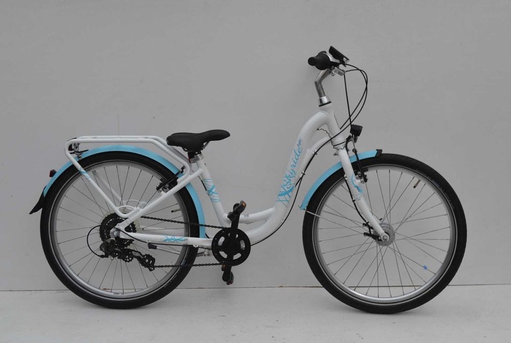 Rower miejski holenderka dla dziecka * Puky Skyride koła 24'' prądnica