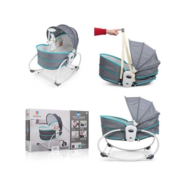 Люлька-качалка качеля гойдалка шезлонг мобіль  Mastela 5в1 (6037)