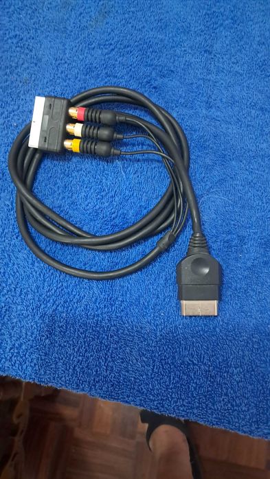 Cabo AV Scart Original Xbox Clássica (1ª Geração) – Excelente Estado