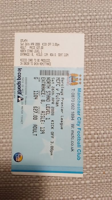 Bilety MCFC-Fulham