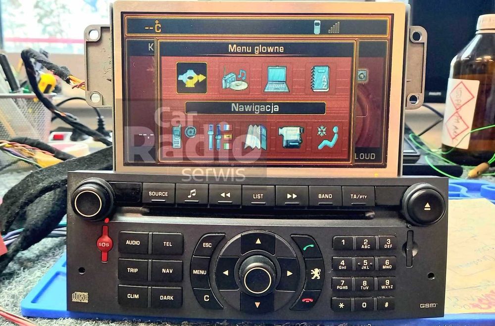 Naprawa nawigacji Peugeot, Citroen, RNEG1, RNEG2, SMEG, RT3, RT4, RT5