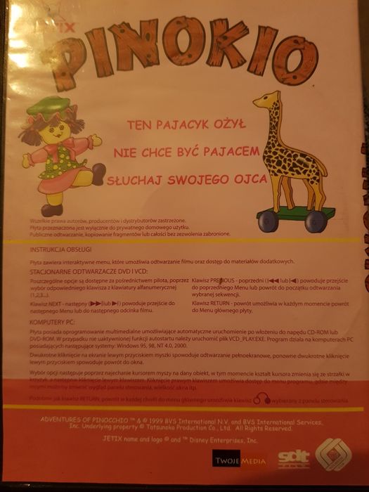 Pinokio film dvd