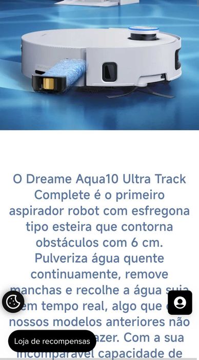 Aspirador robot Dreame Aqua 10 ultra track complete - preto