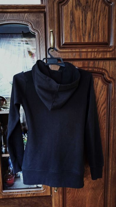 bluza długa czarna z cekinami z motorem jessica rozmiar S