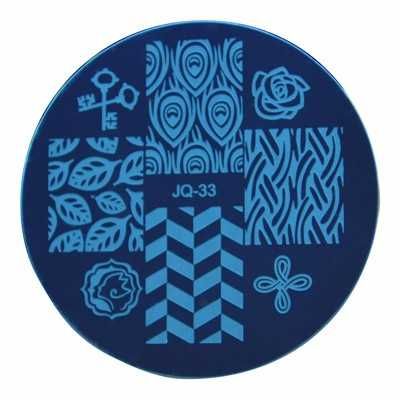 blaszka JQ33 płytka wzorków paznokci stempel