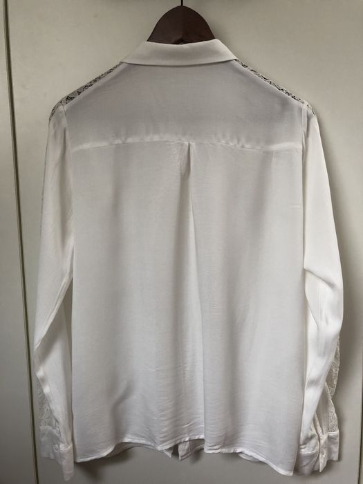 Biała koszula z koronką Promod L