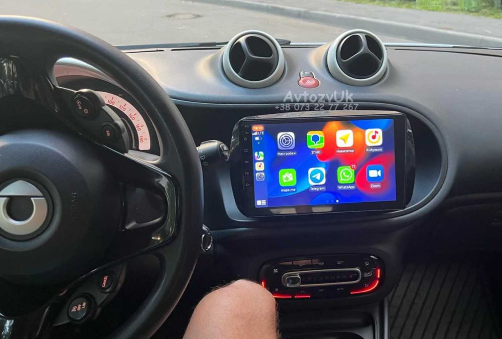 Магнитола SMART Mercedes Benz GPS USB Смарт 2 дин CarPlay Android 16