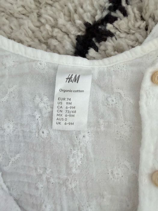 Rampers ażurowy muślinowy H&M 74cm