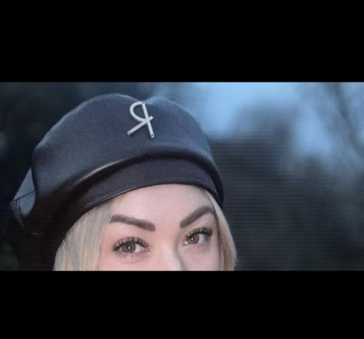 Берет шкіряний жіночий шоколадного кольору