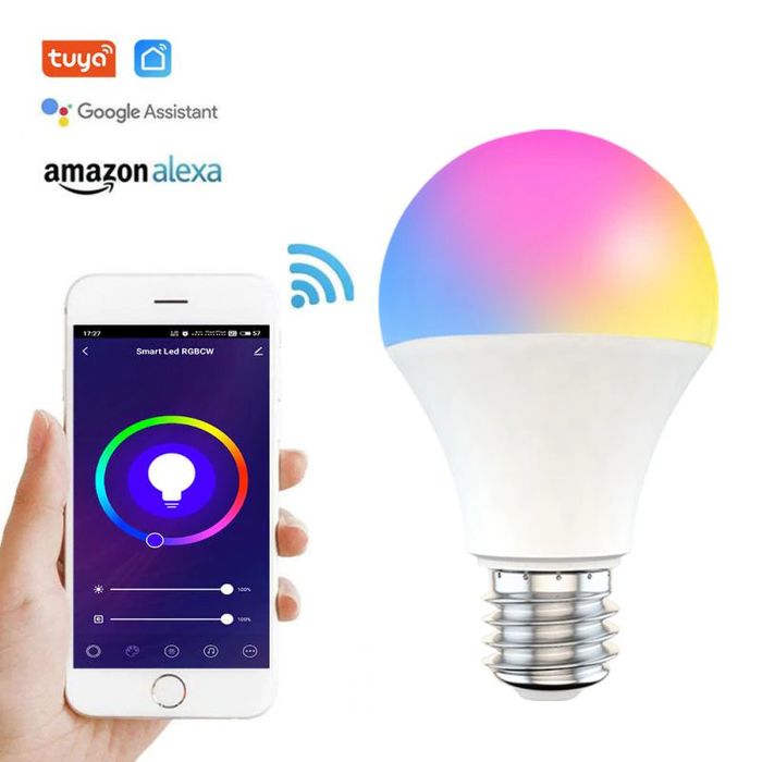 Lâmpada LED com app, wifi rgb. Funciona com alexa google