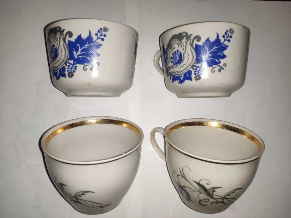 чашки Б/У ссср раритет 4 шт.