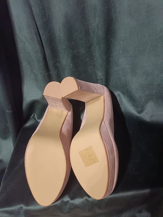 Różowe pudrowy róż czółenka damskie Vices NOWE rozmiar 40 słupek