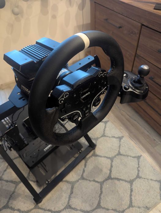Zestaw MOZA R5 + pedały SR-P (load cell) + sprzęgło + shifter + stojak ...