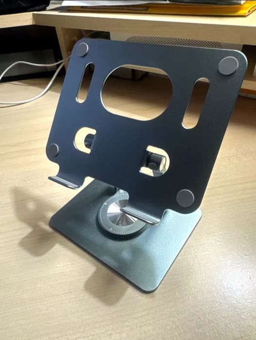 Алюминиевая вращающаяся подставка для планшета + пластиковая подставка