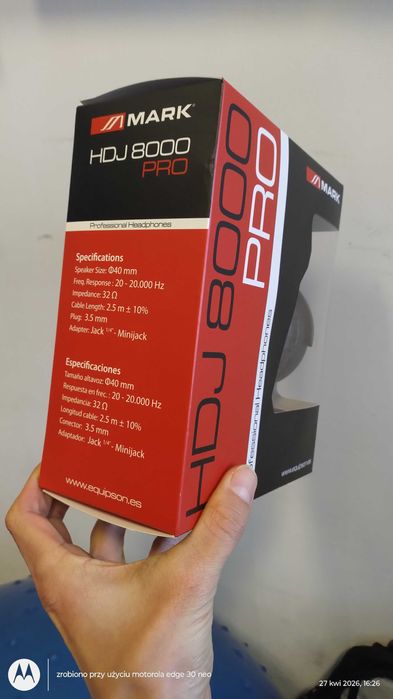 Słuchawki Mark HDJ 8000 PRO nowe