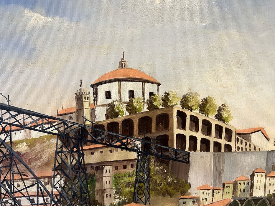 Quadro a óleo – Vista do Porto, Ponte Luís I e Rio Douro