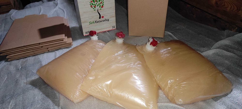 Sok tłoczony 5L – jabłko, gruszka, mięta różne smaki + GRATIS
