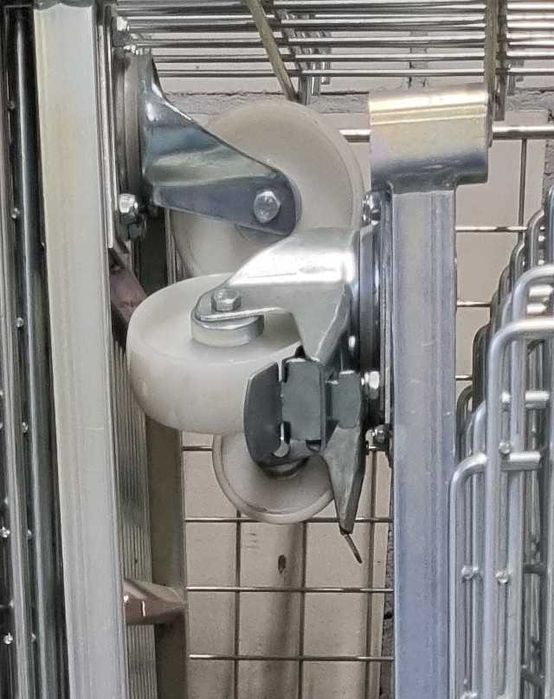 NOWY wózek ocynkowany, zamykany, koła z blokadą, nośność 500kg.