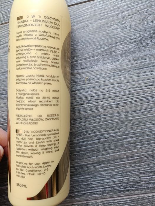 Lemoniada do włosów tj. odżywka i maska 2 w 1