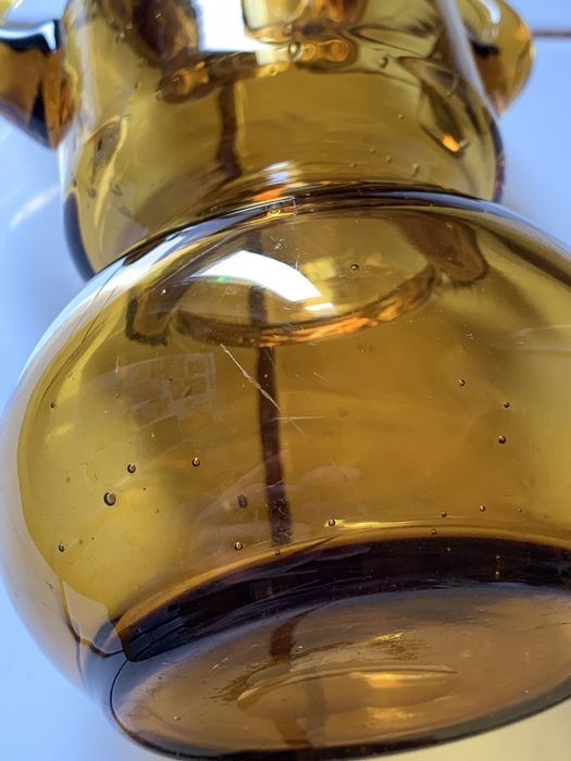 Wazon Huta Kamionka Łysa Góra Szkło PRL antico