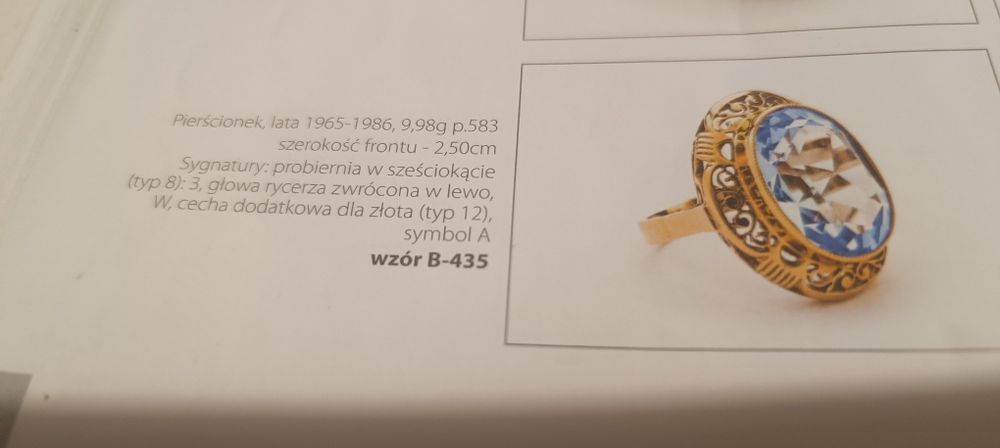 Warmet złoty pierścionek z turkusem