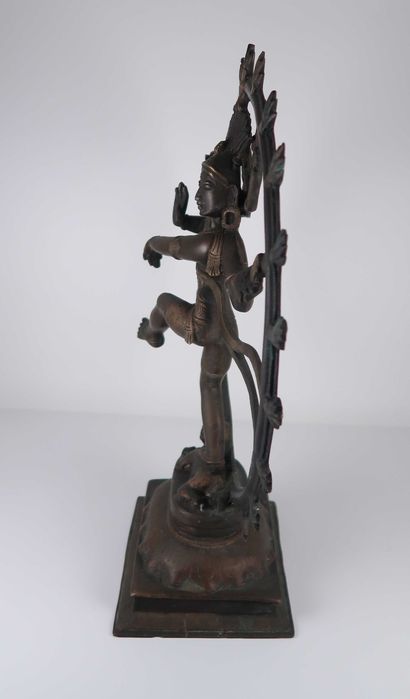Escultura Shiva Nataraja antiga - Grande 38 cm