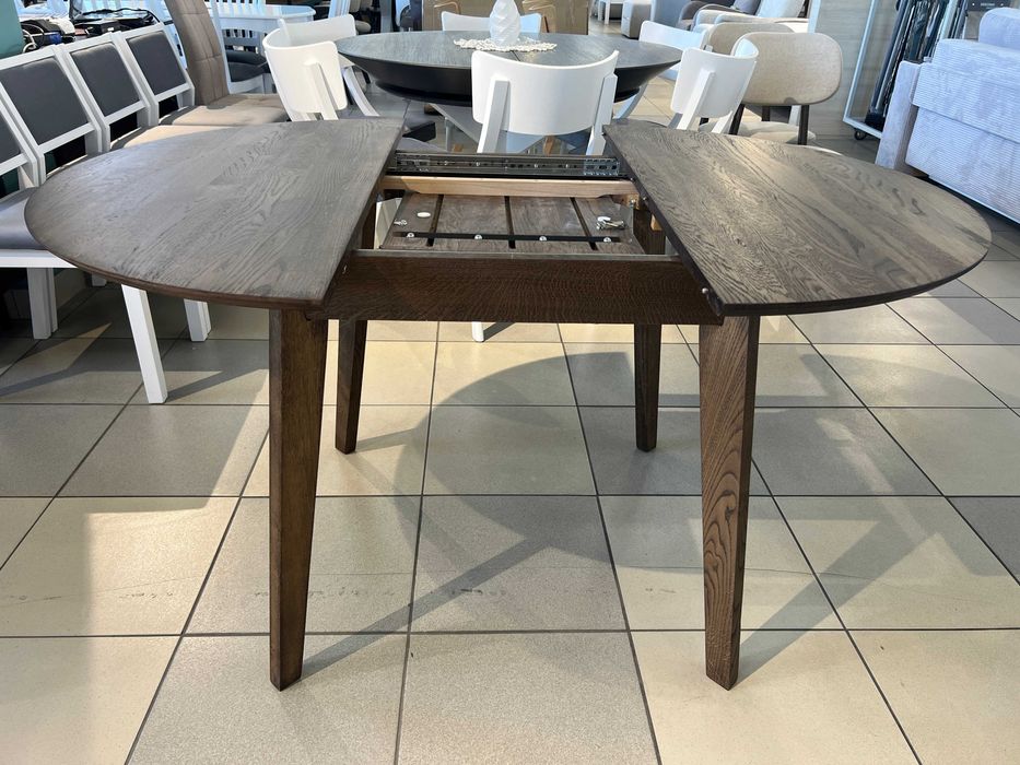 Стіл Соренто Д100+40 кухонний круглий розкладний дубовий на кухню дуб