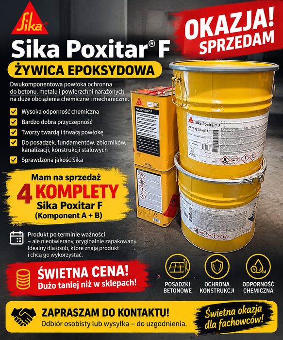 Okazja! SIKA POXITAR® F – 4 Koplety na sprzedaż!