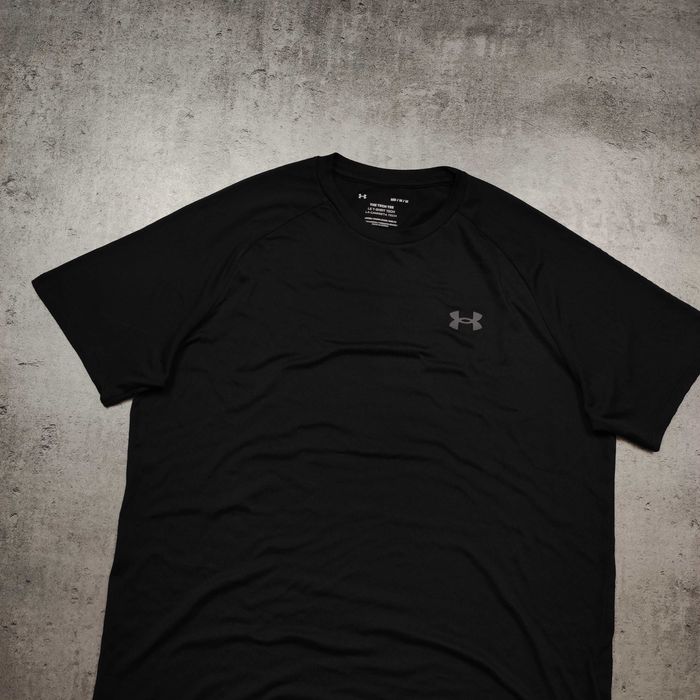 MĘSKA Koszulka Sportowa PREMIUM Czarna Logo Siłownia Under Armour PRO