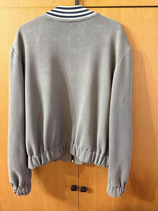 Бомбер жіночий флісовий сірий, на блискавці, оверсайз L–XL