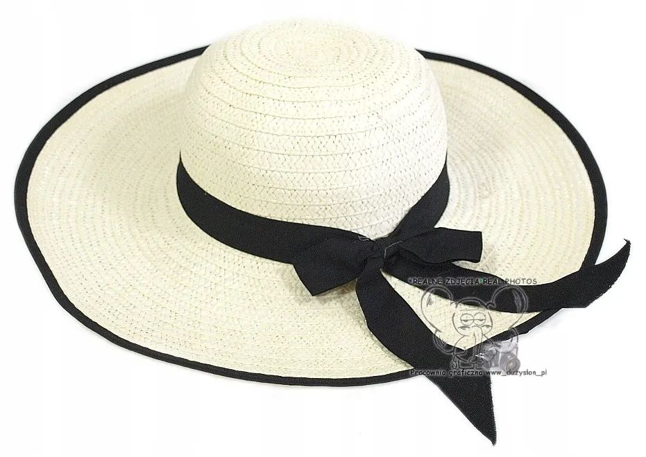 kapelusz damski plażowy słomkowy ecru c-lam