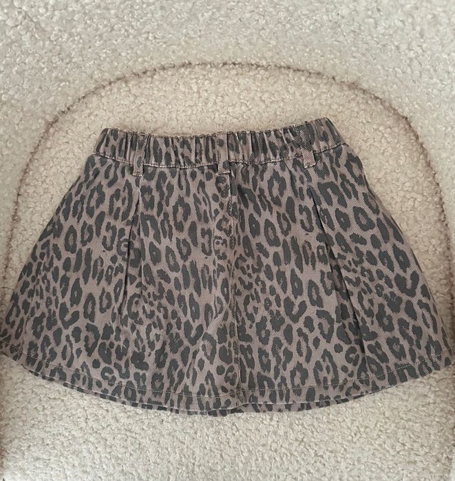 Леопардова джинсова спідничка Zara 5-6 ((116 см)