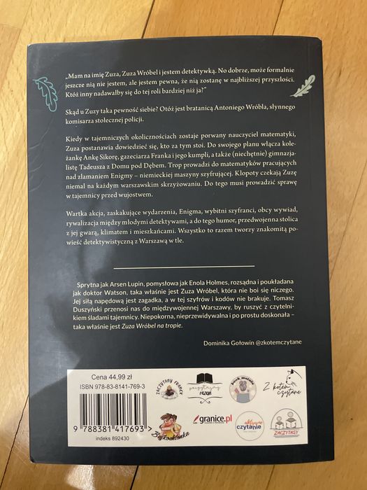 Książka Zuza  Wróbel na tropie