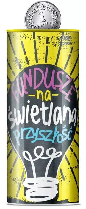 Skarbonka puszka Świetlana przyszłość. Nowy Produkt