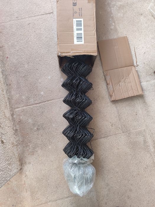 Cerca de Malha 25 x 1,2 m Aço Cinzento