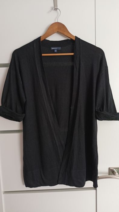 Cienki czarny sweterek gap maternity ciazowy