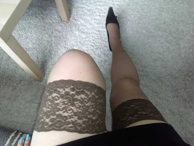 Brązowe pończochy,3/4