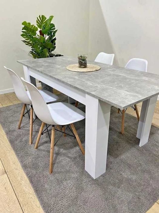 Mesa de jantar extensível + 4 cadeiras - entrega gratuita