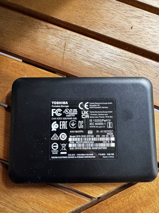 Disco externo Toshiba 2TB 2,5” com garantia