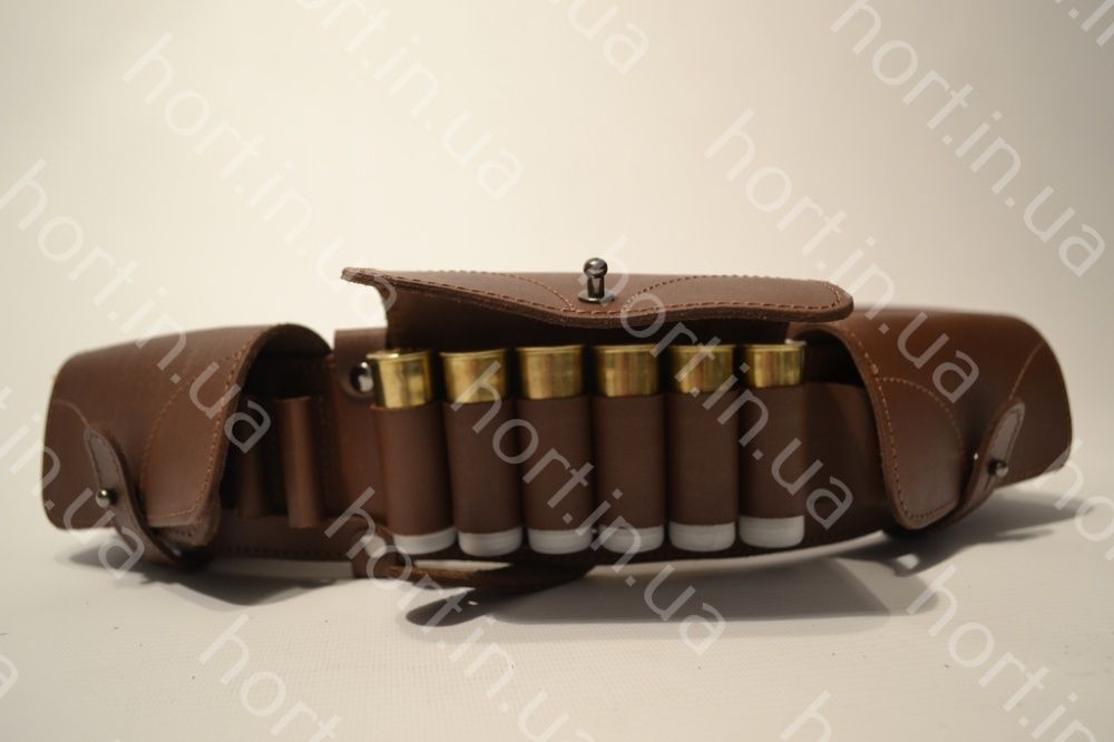 Патронташ Кожаный Закрытый Качественный Ручная Работа на 24 патрона