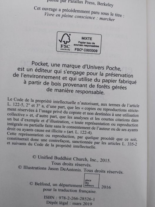 Marcher en Pleine Conscience - Thich Nhat Hanh - 2016