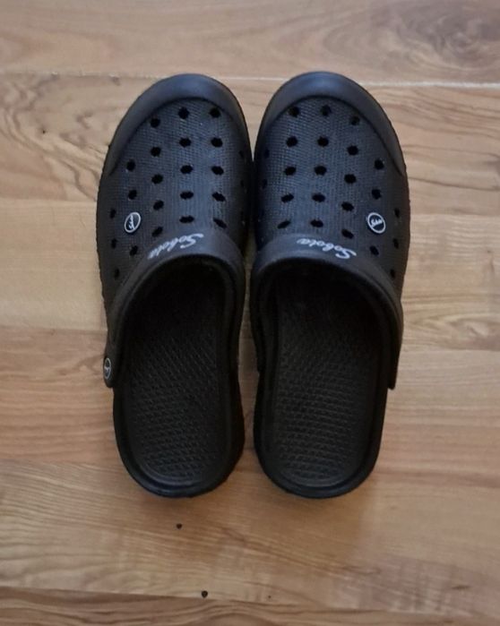 Nowe klapki męskie ażurkowe czarne Sobota 45